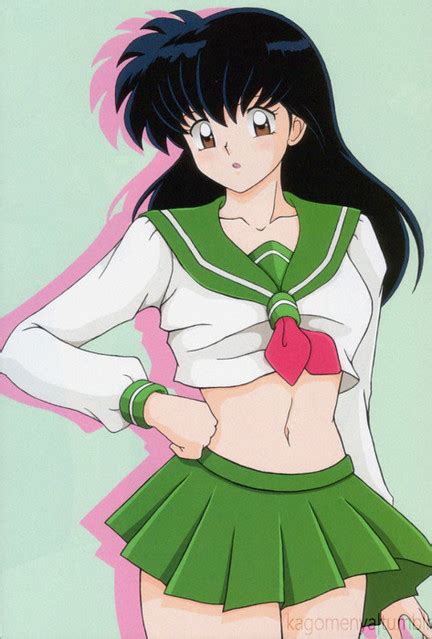 <b>Kagome</b> was taken aback but soon got the rhythm and started kissing back after a few seconds <b>Kagome</b> felt a hand gently rubbing and kneading her right breast. . Kagome sexy